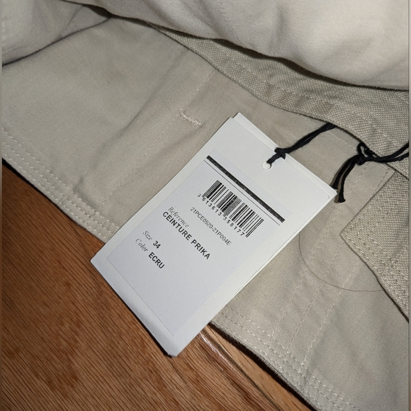 NWT ISABEL MARANT ÉTOILE PRIKA WAIST BUCKLED BELT IN ECRU SIZE 34/2 - Picture 5 of 7